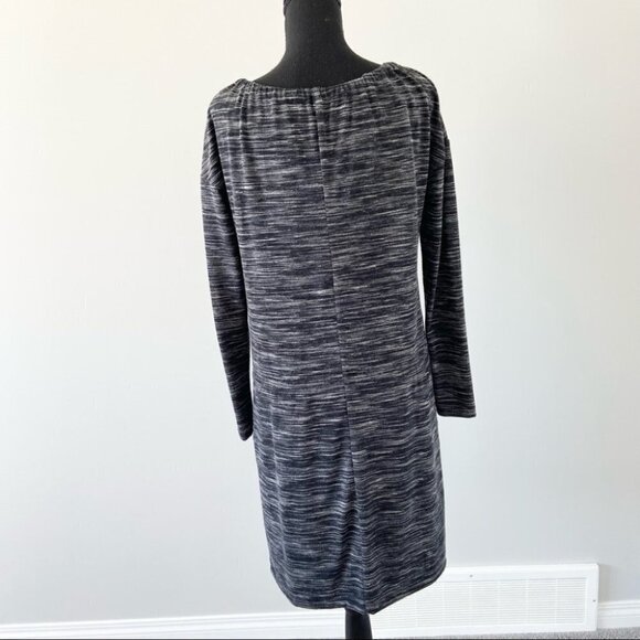 Loft Space Dye Scoop Neck Casual Dress Waist  Tie - Picture 3 of 15
